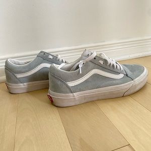 Blue Suede Scotchgard Old Skool Vans, men’s 7, women’s 8.5